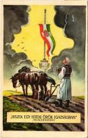 1937 Hiszek egy isteni örök igazságban. Hiszekegy. Kiadja az Ereklyés Országzászló Nagybizottsága / Hungarian irredenta propaganda, Hungarian flag, Treaty of Trianon s: Lamoss (EB)