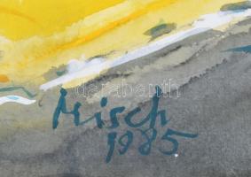 Misch Ádám (1935-1995): Circumscripta natura, 1985. Akvarell, papír, jelezve középen lent. Reproduká...
