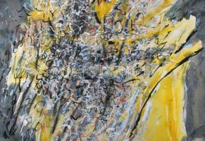 Misch Ádám (1935-1995): Circumscripta natura, 1985. Akvarell, papír, jelezve középen lent. Reproduká...