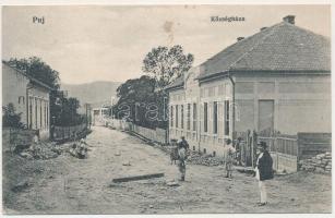 1911 Puj, Pui (Hunyad); Községháza. Adler Arthur fényirdája (Szászváros) / town hall (fa)