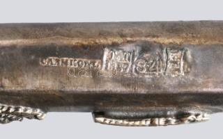 1857 Tóramutató. Ezüst (Ag) antik, orosz, 84 zolotniki jellel. 45 g 33 cm /// 1857 Torah pointer. An...