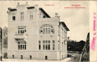 1909 Budapest II. Rózsadomb, Schack villa az Apostol utcában (Rb)