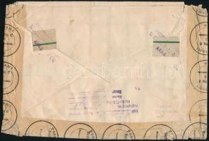 Nagyvárad 1919 Külföldre küldött ajánlott üzleti levél 12.40 Lei névértékű bélyeggel bérmentesítve, ...