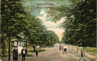 1907 Balatonföldvár, Fő út a Balatonra. Böhm Gyula kiadása (EK)