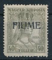 Fiume 1918 Zita 40f gépi II. típ. fogazási hibákkal (54.000) Bodor vizsgálójellel