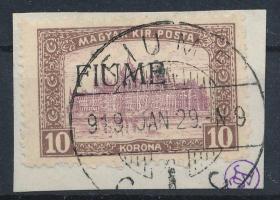 Fiume 1918 Parlament 2K gépi II. típ. "FIUME" (100.000) Bodor vizsgálójellel és tanúsítvánnyal