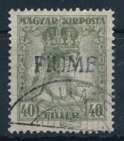 Fiume 1918 Zita 40f kézi I.A típ. cserélt F betű (Sassone 26Ib) (EUR 700.-) Bodor vizsgálójellel és tanúsítvánnyal