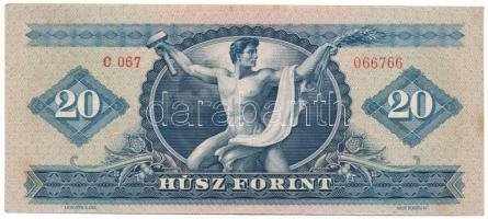1960. 20Ft "C 067 066766" T:F ropogós papír
Hungary 1960. 20 Forint "C 067 066766&qu...