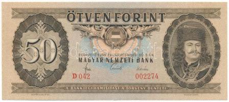 1965. 50Ft "D 042 002274" T:XF hullámos papír Adamo F19