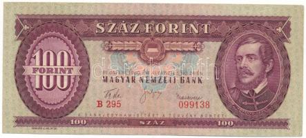1960. 100Ft "B 295 099138" T:F ropogós papír Adamo F6