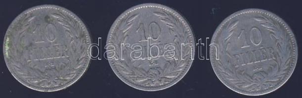 1894 10f (2x) + 1895 10f T:2-/3+