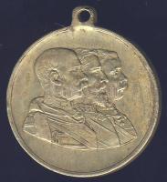 1901 "Emlékezet a dolni miholjaci és pécsi őszi hadgyakorlatokra 1901 szeptember havában" réz medallion / Dolni-Miholjac and Pécs maneuver 1910 copper medallion d: 2,8 cm