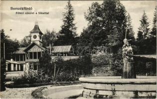 Borszék, Borsec; Fő tér, főkút / main square, mineral spring well