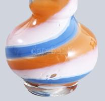 cca 1960/70 Osztrák op-art váza, anyagában multicolor színezéssel, jelzés nélkül, hibátlan, m: 31 cm