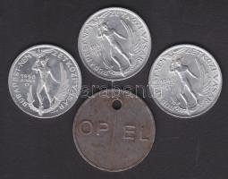 1948. június 11. Budapesti Nemzetközi Vásár érem (3x) Al T:1/2 + Nemzetközi Gépkereskedelmi R.t. emlékérem T:3+