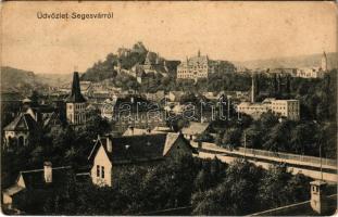 1916 Segesvár, Schässburg, Sighisoara; látkép. Teutsch Frigyes kiadása / general view (EK)