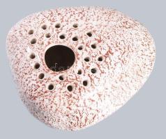 Iparművész kerámia ikebana, mázas kerámia, hibátlan, 19x16 cm