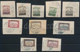 Nyugat-Magyarország III. 1921 10 db klf bélyeg "FELSŐŐR", Bodor vizsgálójellel