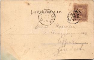 1900 Vajdahunyad, Hunedoara; vár, belső. Schuller A. kiadása (Szászváros) / castle, courtyard (fl)