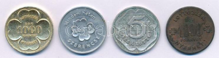 1950-1960 k. "Lottó" 4xklf reklámzseton T:XF-F
