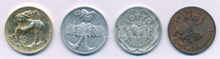 1950-1960 k. "Lottó" 4xklf reklámzseton T:XF-F