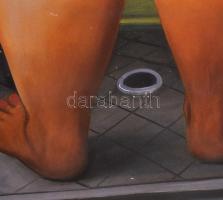 cca 1990 Fernando Botero (-): Nő a zuhanyzóban. Ofszet nyomat, papír. Jelzett a nyomaton. Apró felül...