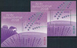 2018 Az év gyógynövénye: valódi levendula túlfogazott + vágott blokk azonos sorszámmal (17.000)