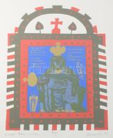 Würtz Ádám (1927-1994): Ó magyar Mária siralom, 1987. Szitanyomat, papír, jelzett. Számozott (37/100...