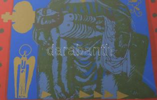 Würtz Ádám (1927-1994): Ó magyar Mária siralom, 1987. Szitanyomat, papír, jelzett. Számozott (37/100...