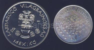 1985. 100Ft "FAO" + 1985 100Ft "Labdarugó VB-Mexikó" T:BU