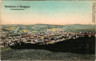 Medgyes, Mediasch, Medias; látkép. Fritz Guggenberger kiadása / general view (vágott / cut)