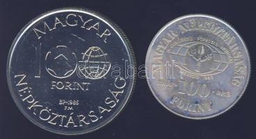 1985. 100Ft "FAO" + 1985 100Ft "Labdarugó VB-Mexikó" T:BU