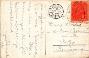 1938 Keszegfalva, Kamenicná; Rim. kath. skola, Nádr. stanica, Obecny dom, Obchod, Rim. kath. Kostol,...