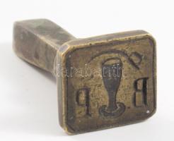 Pecsétnyomó karddal és serleg ábrázolással XIX. sz. eleje 2 cm