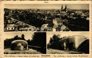 1939 Komárom, Komárno; látkép, Erzsébetsziget, Cseh erődítmény a trianoni határon (betonbunker) / general view, Czech fortress (concrete bunker) (EB)