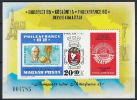 1982 Philexfrance vágott blokk