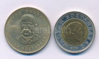 2002. 100Ft "Kossuth" + 2003. 20Ft "Deák Ferenc" T:AU,XF patina
