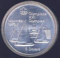 Kanada 1973. 5$ Ag "Montreali olimpia - vitorlázás" T:1