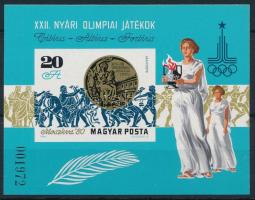 1980 Olimpiai érmesek IV. - Moszkva vágott blokk