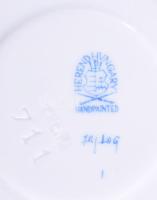 Herendi vörös Apponyi mintás mokkás csésze és alj. Kézzel festett, jelzett. minimális kopással