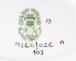 Zsolnay hamus Kézzel festett, jelzett. hibátlan 14 cm