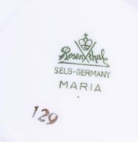 4 db Rosenthal mokkás csésze és alj, Matricás, jelzett, hibátlan