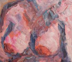 Bartos Endre (1930-2006): Női akt. Olaj, farost. Jelzés nélkül. Bartos Galéria Kkt. által kiállított...