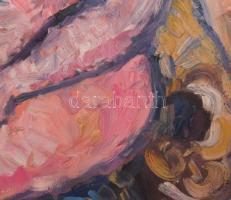 Bartos Endre (1930-2006): Női akt. Olaj, farost. Jelzés nélkül. Bartos Galéria Kkt. által kiállított...