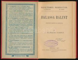 P. Szathmáry Károly: Balassa Bálint. Történeti regény. Egyetemes Regénytár II. évf. XII. köt. Bp., 1...