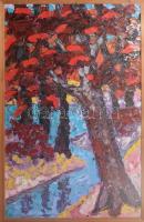 Bartos Endre (1930-2006): Erdőrészlet. Olaj, farost. Jelezve jobbra lent. Bartos Galéria Kkt. által kiállított Certificate of Original bizonylattal. Fakeretben. 115x75 cm. KIZÁRÓLAG SZEMÉLYES ÁTVÉTEL, NEM POSTÁZZUK! / ONLY PERSONAL COLLECTION AT OUR OFFICE!