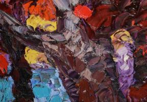 Bartos Endre (1930-2006): Erdőrészlet. Olaj, farost. Jelezve jobbra lent. Bartos Galéria Kkt. által ...