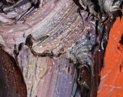 Bartos Endre (1930-2006): Erdőrészlet. Olaj, farost. Jelezve jobbra lent. Bartos Galéria Kkt. által ...