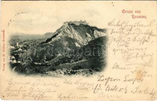 1900 Barcarozsnyó, Rozsnyó, Rasnov, Rosenau; vár. H. Zeidner kiadása / castle (EB)