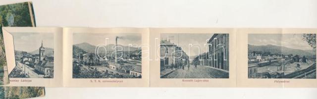 Petrozsény, Petroseni, Petrosani; Határhíd Magyarország és Románia között. Leporello, 10 db mini kép...